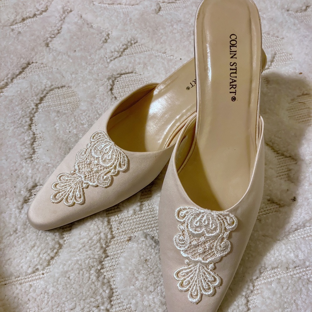 Vintage Y2K Custom Satin Mules